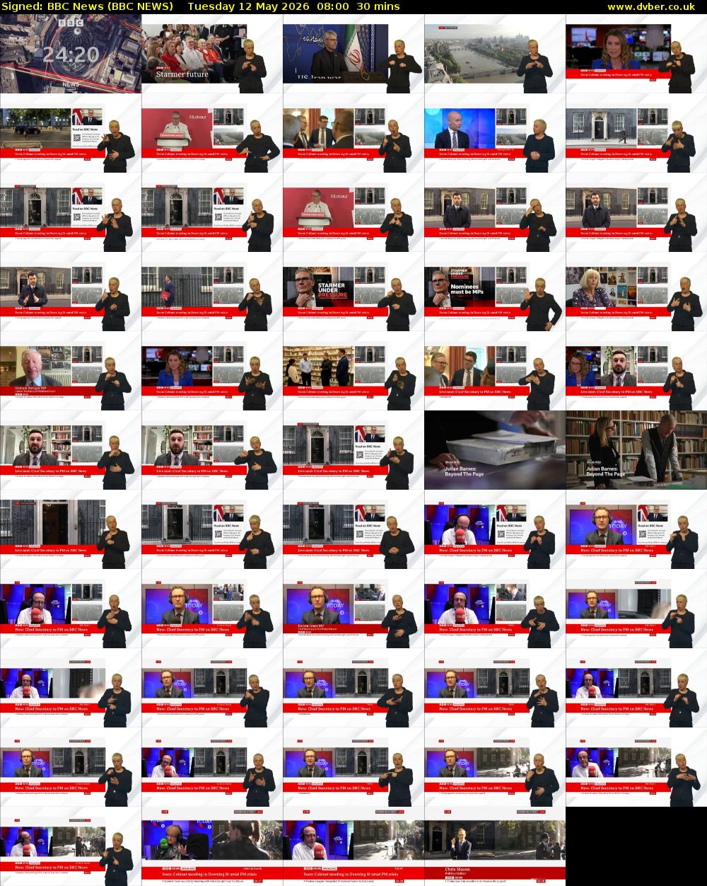 Signed: BBC News (BBC NEWS) Tuesday 12 May 2026 08:00 - 08:30