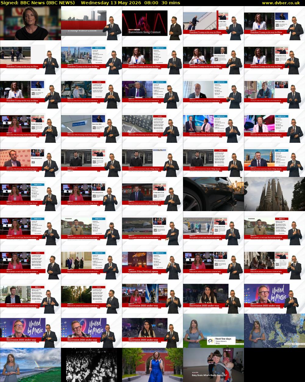 Signed: BBC News (BBC NEWS) Wednesday 13 May 2026 08:00 - 08:30