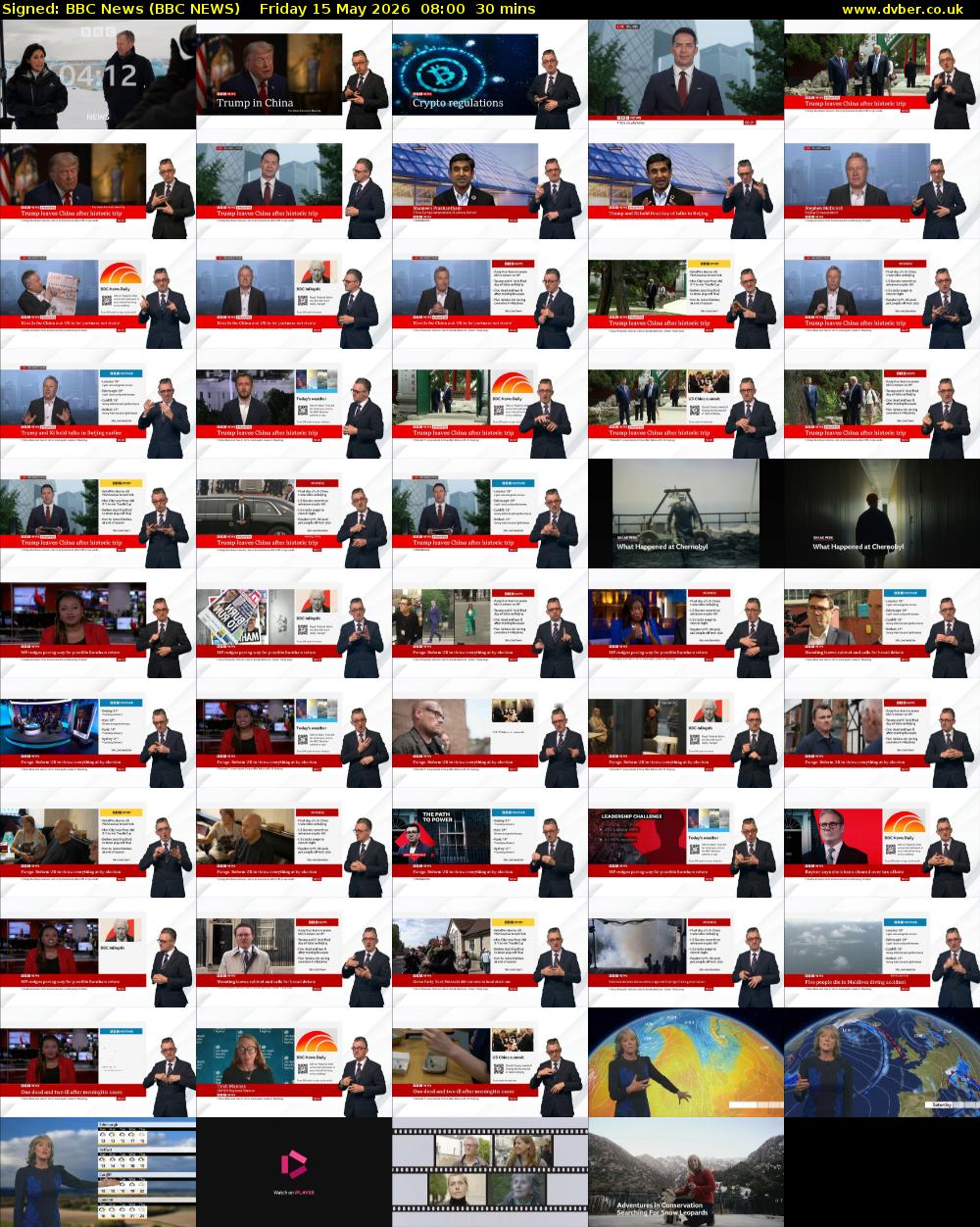 Signed: BBC News (BBC NEWS) Friday 15 May 2026 08:00 - 08:30
