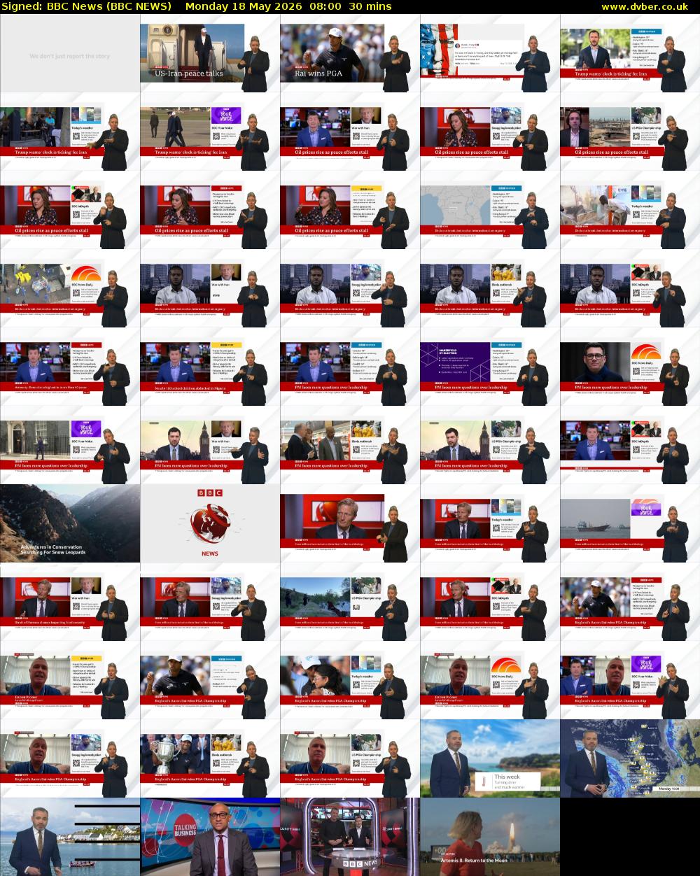 Signed: BBC News (BBC NEWS) Monday 18 May 2026 08:00 - 08:30
