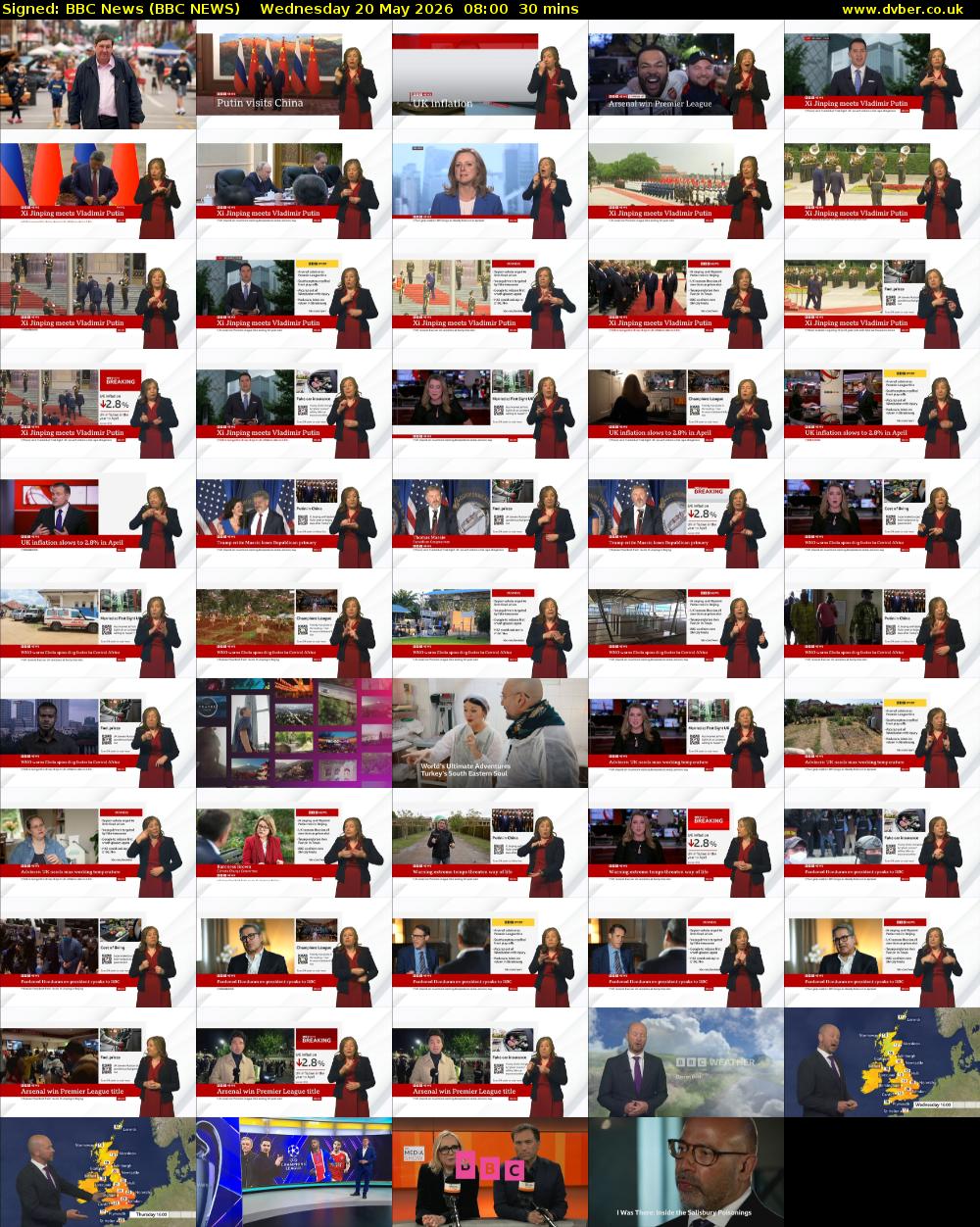Signed: BBC News (BBC NEWS) Wednesday 20 May 2026 08:00 - 08:30