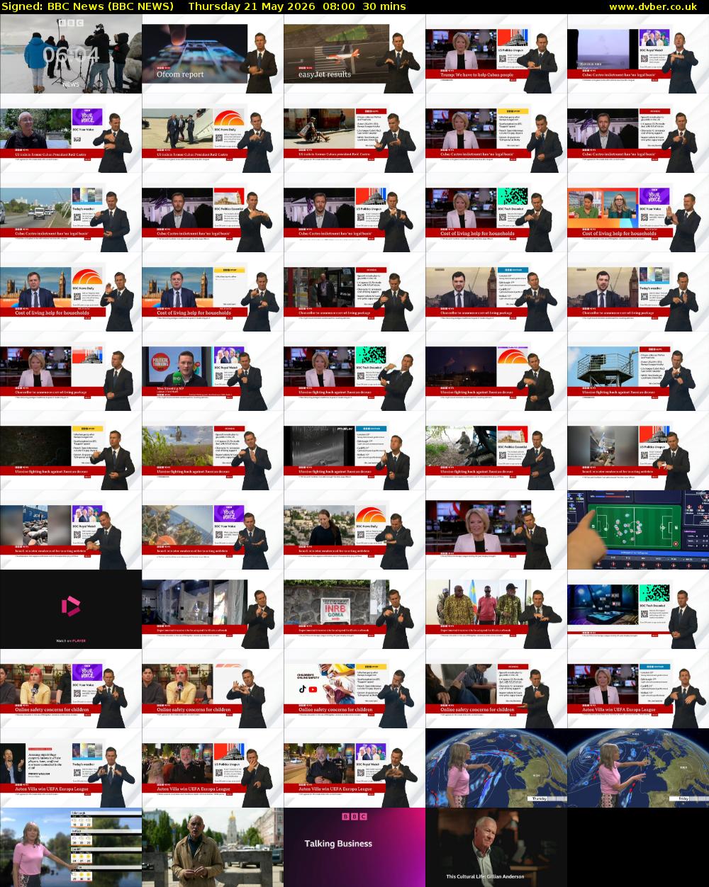 Signed: BBC News (BBC NEWS) Thursday 21 May 2026 08:00 - 08:30