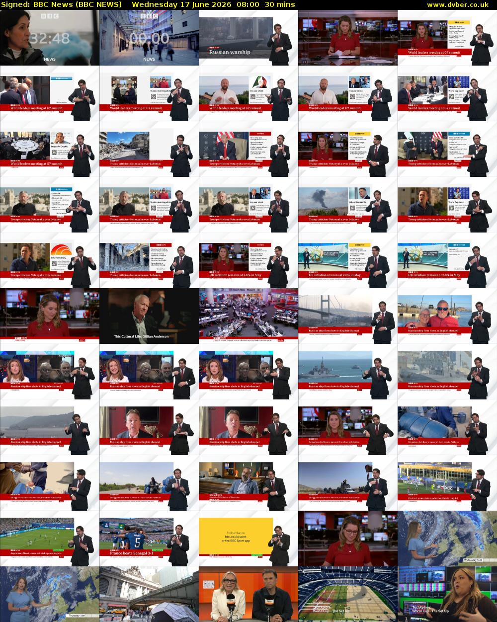 Signed: BBC News (BBC NEWS) Wednesday 17 June 2026 08:00 - 08:30