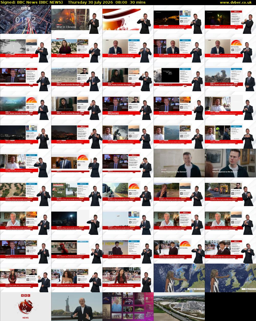Signed: BBC News (BBC NEWS) Thursday 30 July 2026 08:00 - 08:30