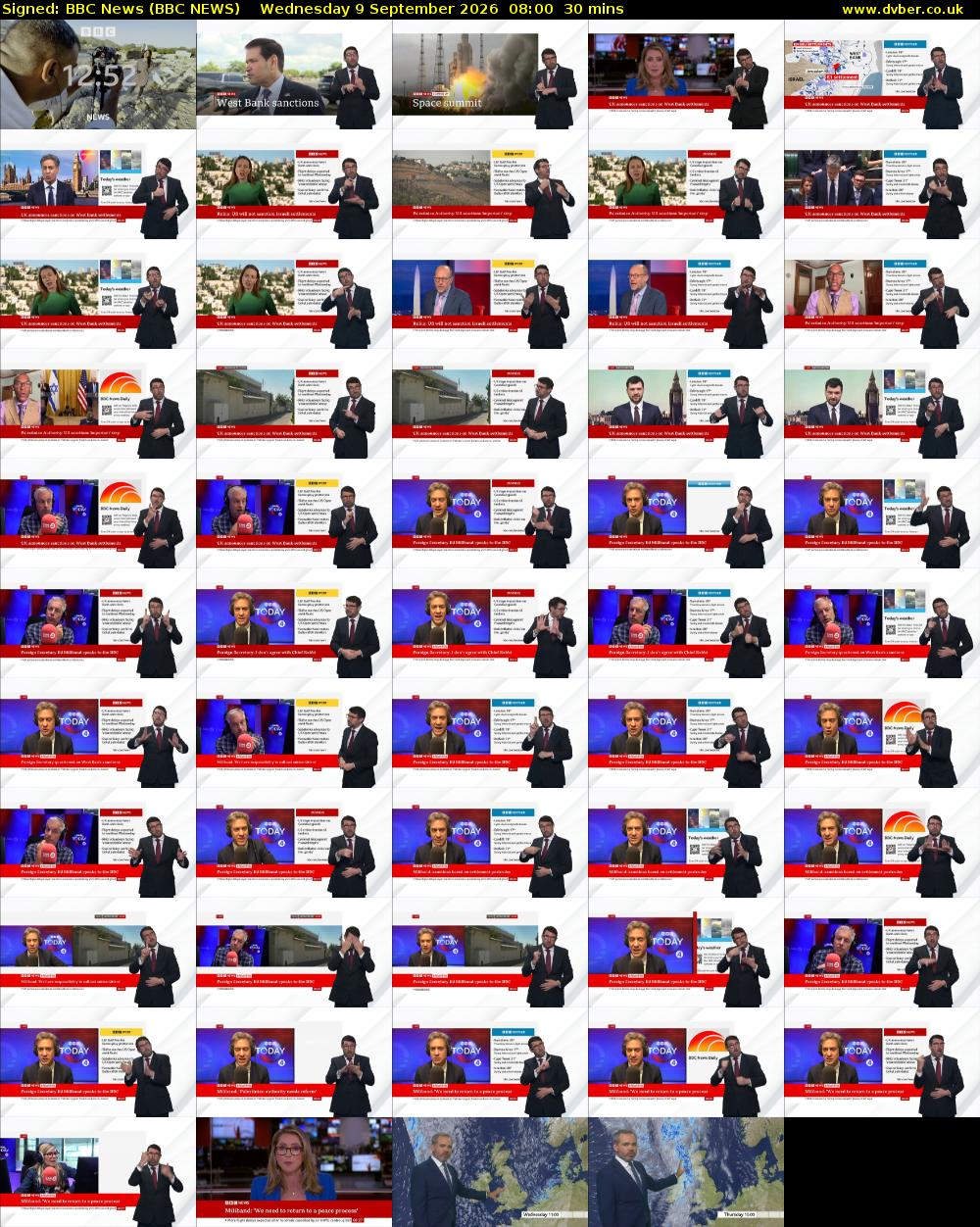 Signed: BBC News (BBC NEWS) Wednesday 9 September 2026 08:00 - 08:30