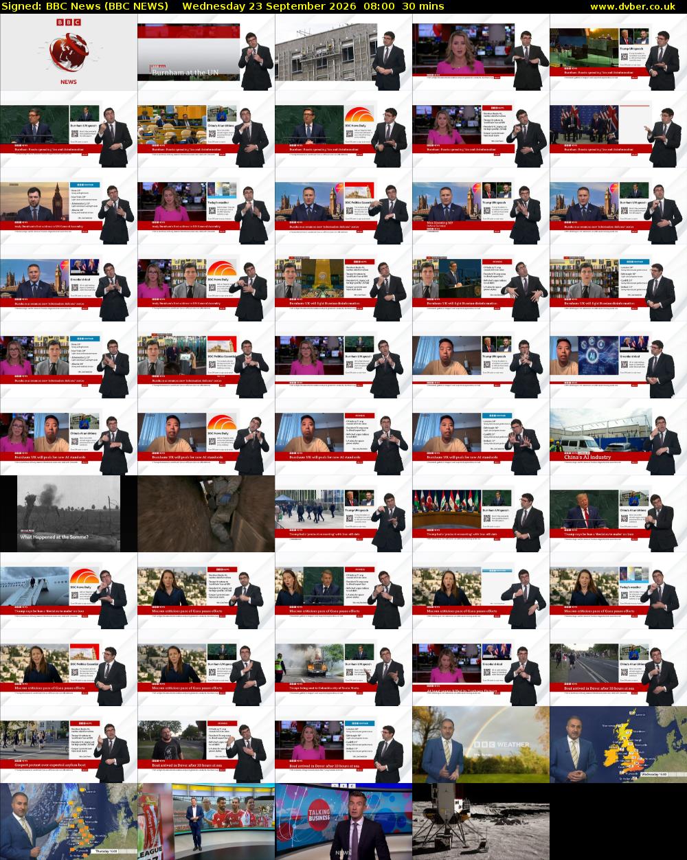 Signed: BBC News (BBC NEWS) Wednesday 23 September 2026 08:00 - 08:30