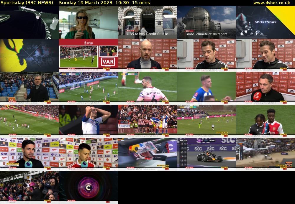 Sportsday (BBC NEWS) Sunday 19 March 2023 19:30 - 19:45