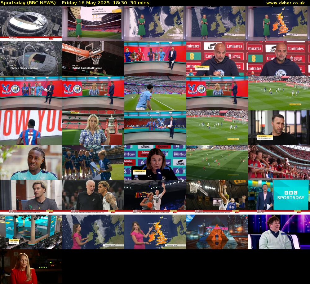 Sportsday (BBC NEWS) Friday 16 May 2025 18:30 - 19:00