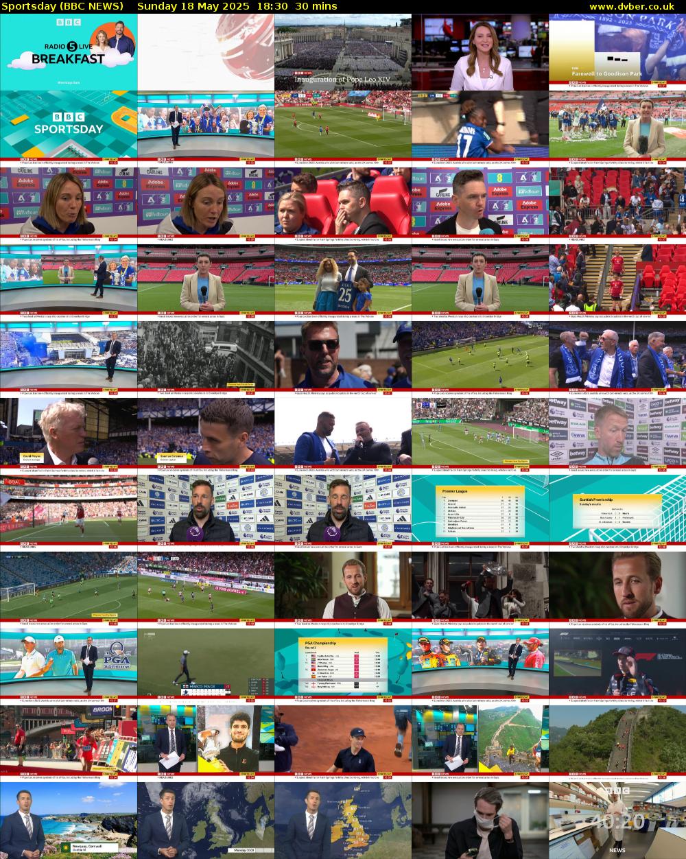 Sportsday (BBC NEWS) Sunday 18 May 2025 18:30 - 19:00