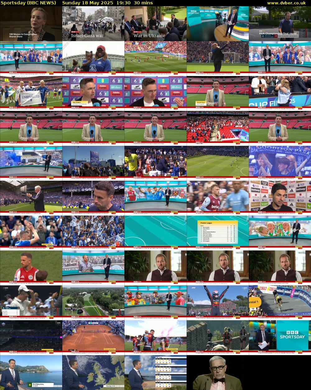 Sportsday (BBC NEWS) Sunday 18 May 2025 19:30 - 20:00