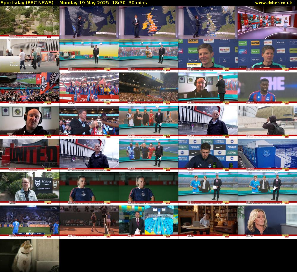 Sportsday (BBC NEWS) Monday 19 May 2025 18:30 - 19:00