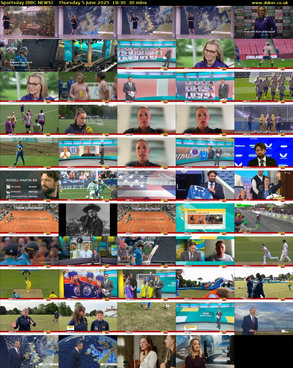 Sportsday (BBC NEWS) Thursday 5 June 2025 18:30 - 19:00