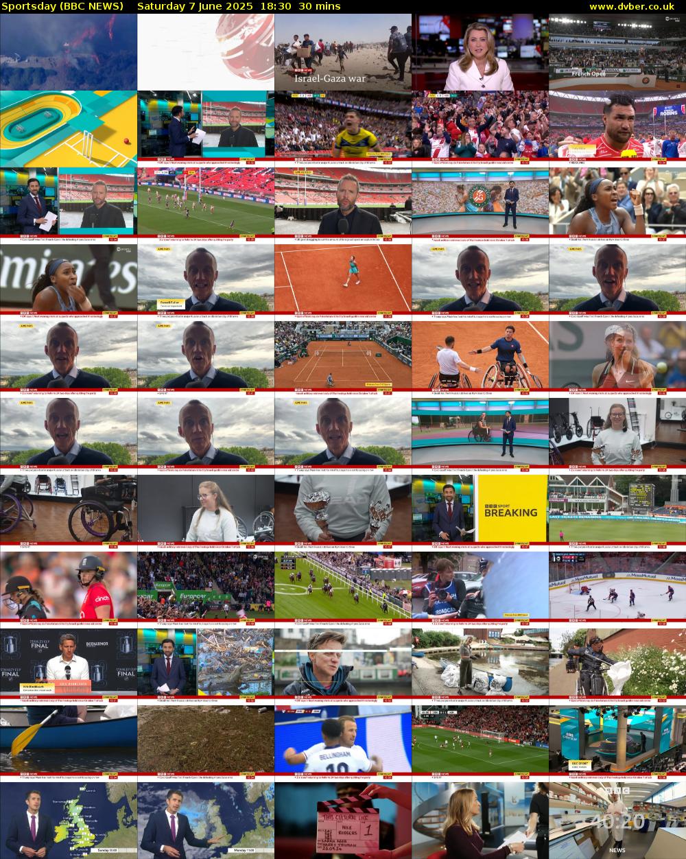 Sportsday (BBC NEWS) Saturday 7 June 2025 18:30 - 19:00