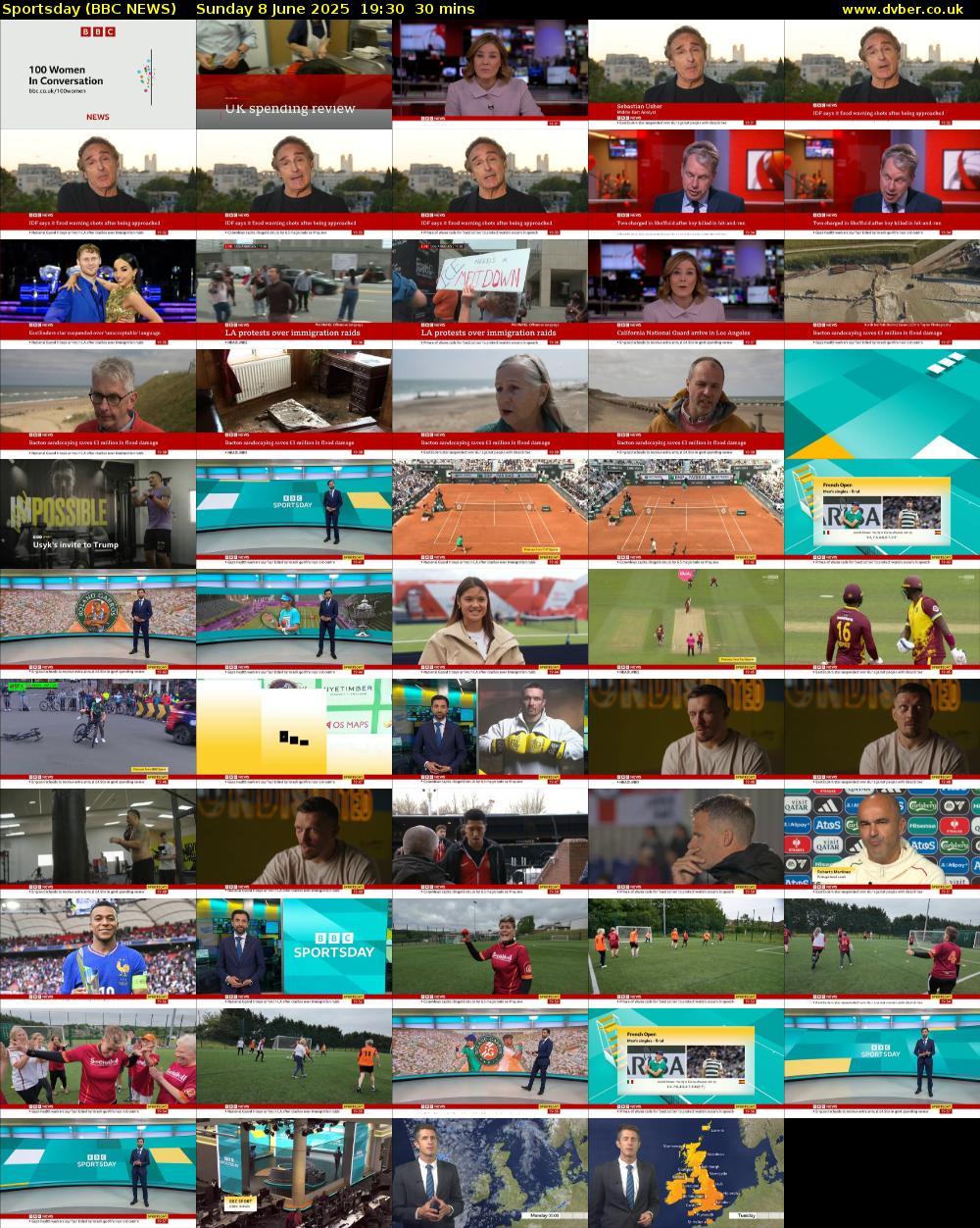 Sportsday (BBC NEWS) Sunday 8 June 2025 19:30 - 20:00