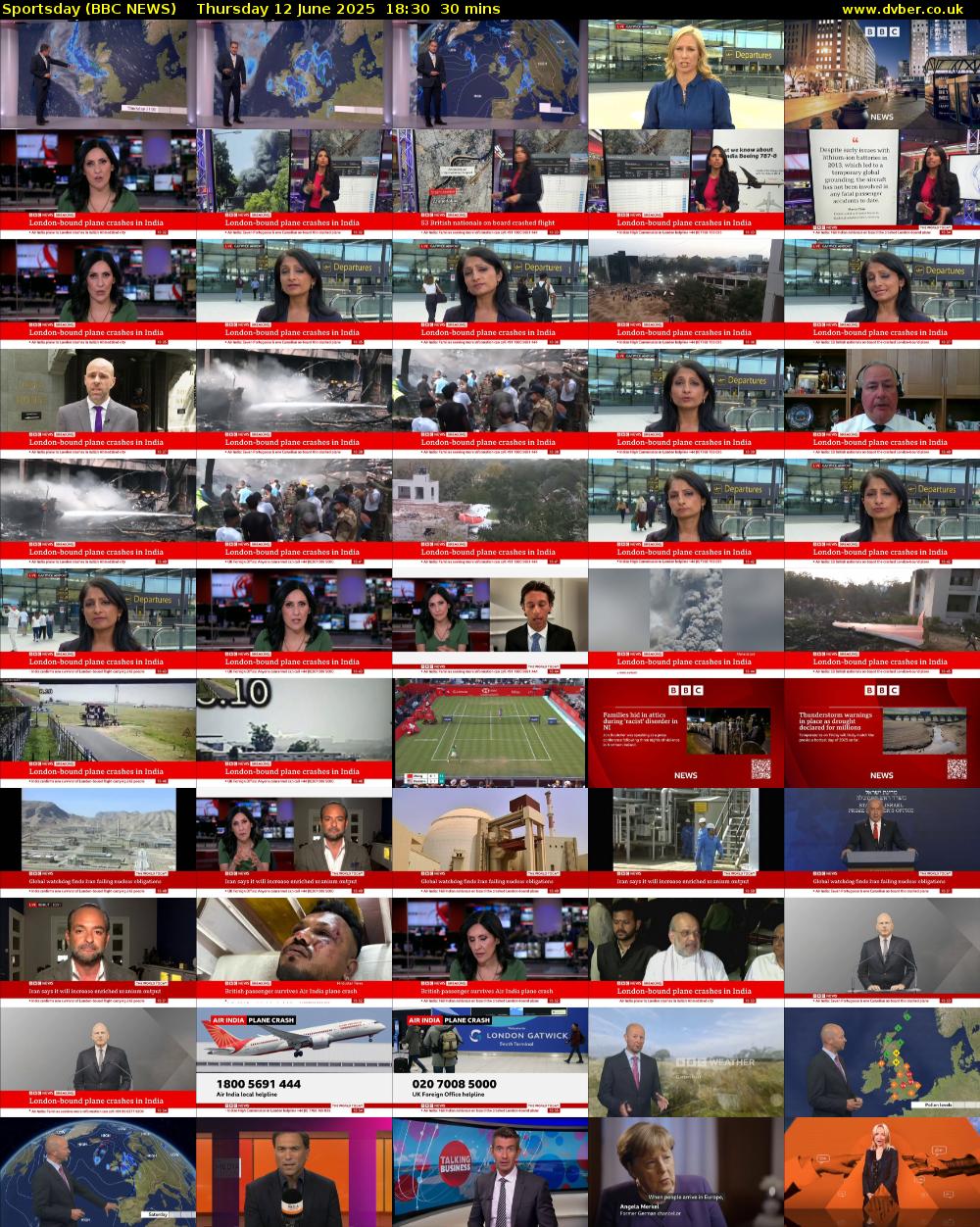 Sportsday (BBC NEWS) Thursday 12 June 2025 18:30 - 19:00