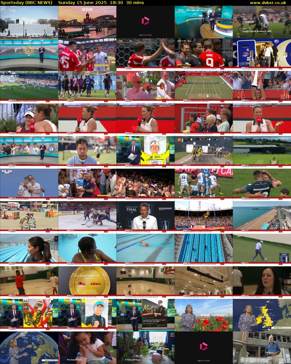 Sportsday (BBC NEWS) Sunday 15 June 2025 18:30 - 19:00