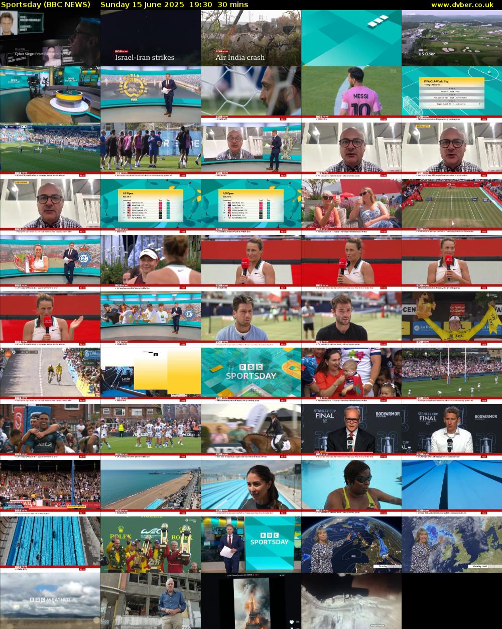 Sportsday (BBC NEWS) Sunday 15 June 2025 19:30 - 20:00
