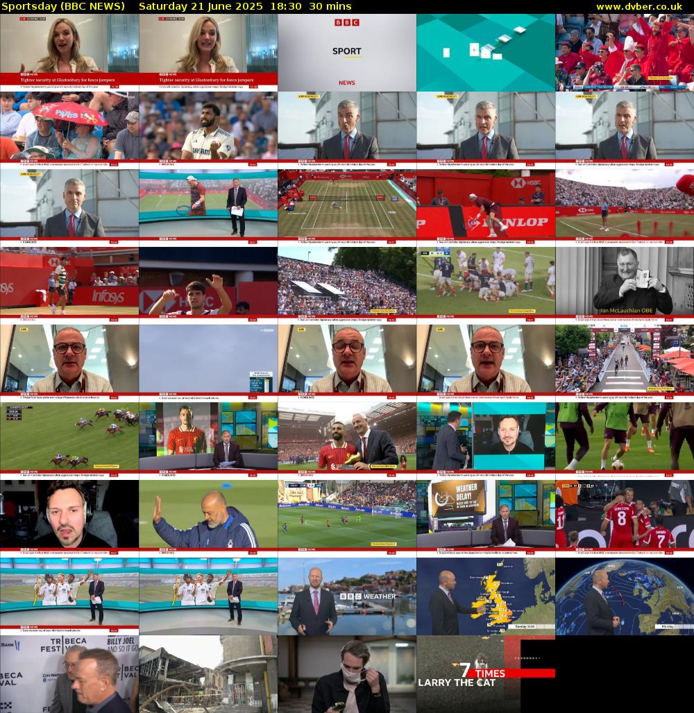 Sportsday (BBC NEWS) Saturday 21 June 2025 18:30 - 19:00
