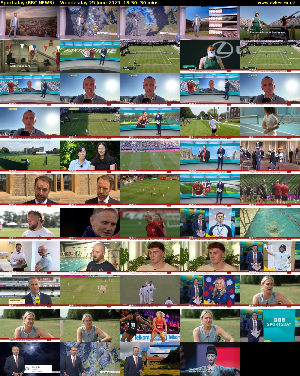 Sportsday (BBC NEWS) Wednesday 25 June 2025 18:30 - 19:00
