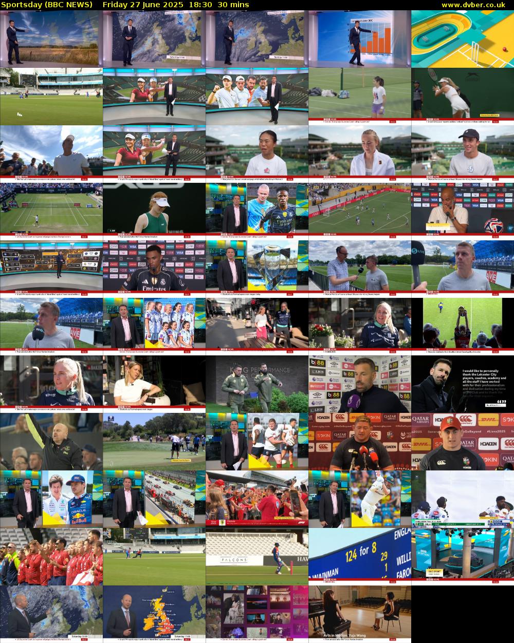 Sportsday (BBC NEWS) Friday 27 June 2025 18:30 - 19:00
