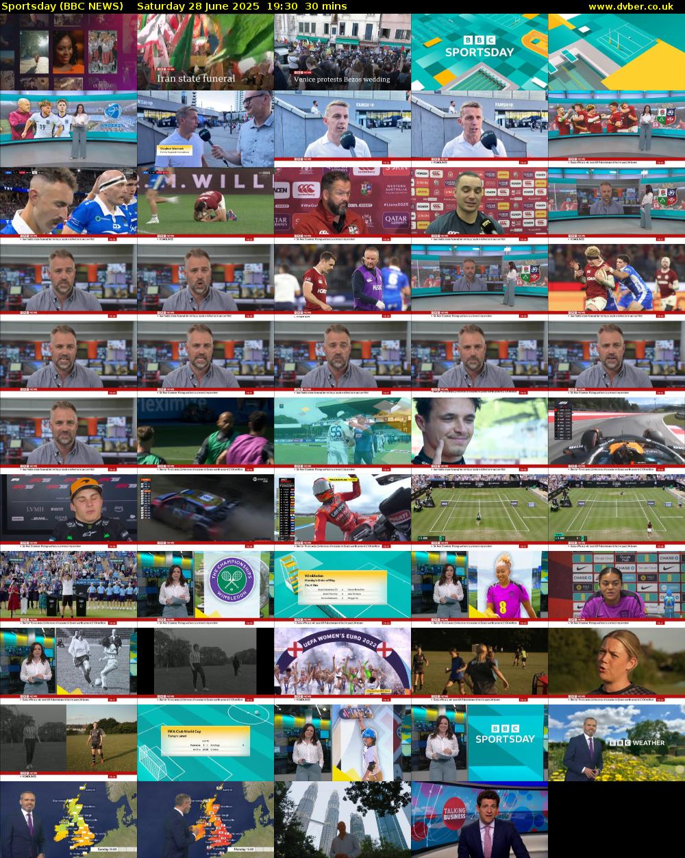 Sportsday (BBC NEWS) Saturday 28 June 2025 19:30 - 20:00