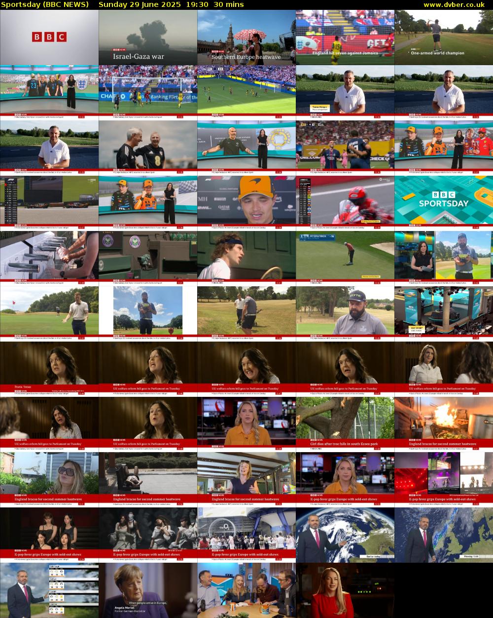 Sportsday (BBC NEWS) Sunday 29 June 2025 19:30 - 20:00