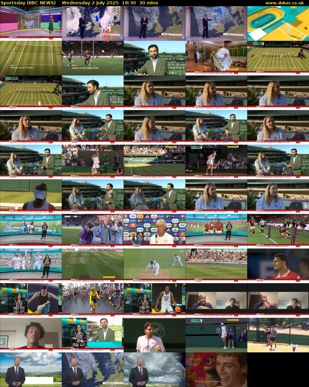 Sportsday (BBC NEWS) Wednesday 2 July 2025 18:30 - 19:00