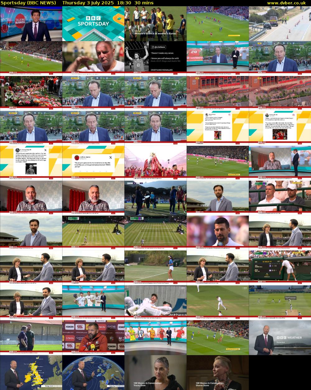 Sportsday (BBC NEWS) Thursday 3 July 2025 18:30 - 19:00