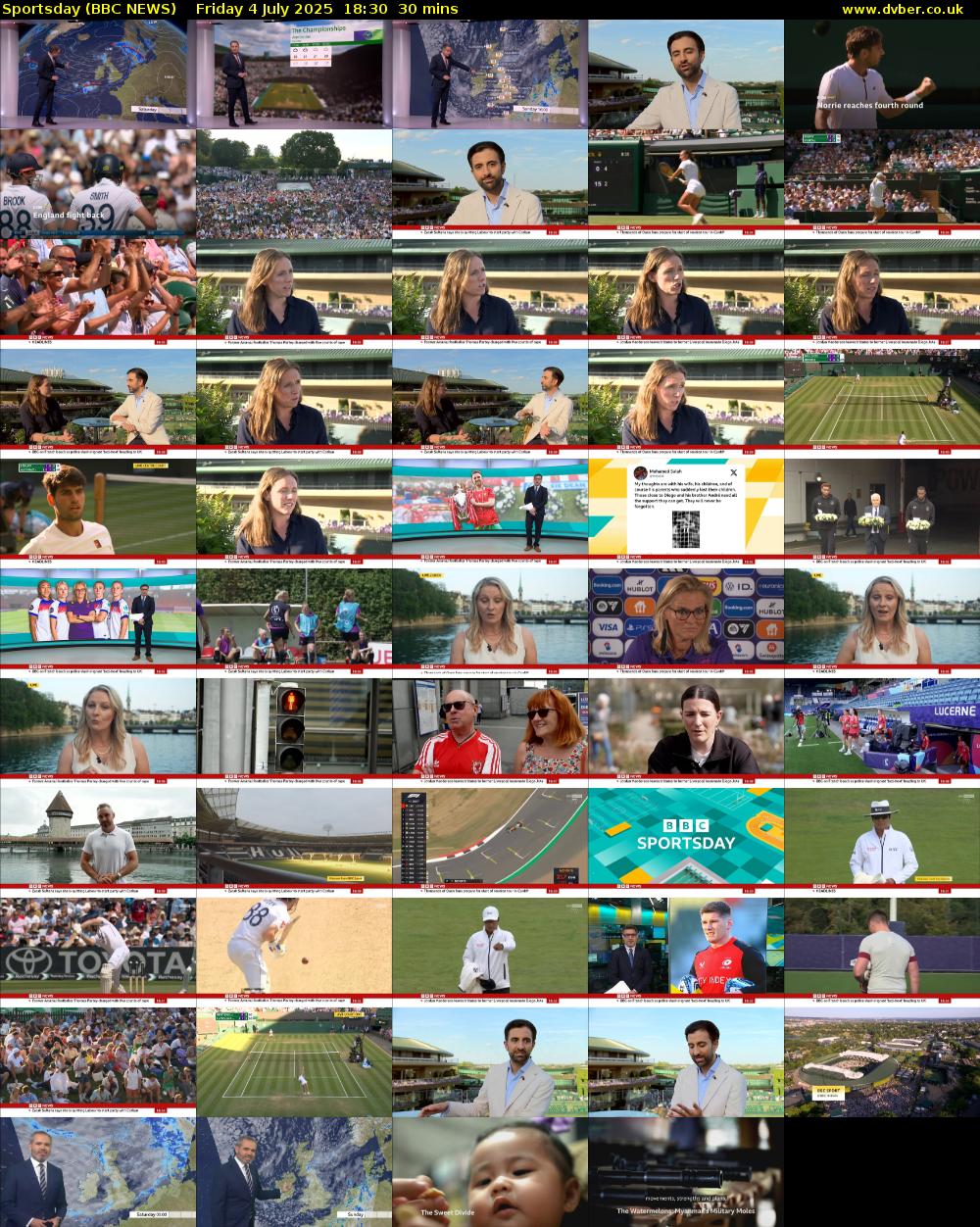 Sportsday (BBC NEWS) Friday 4 July 2025 18:30 - 19:00