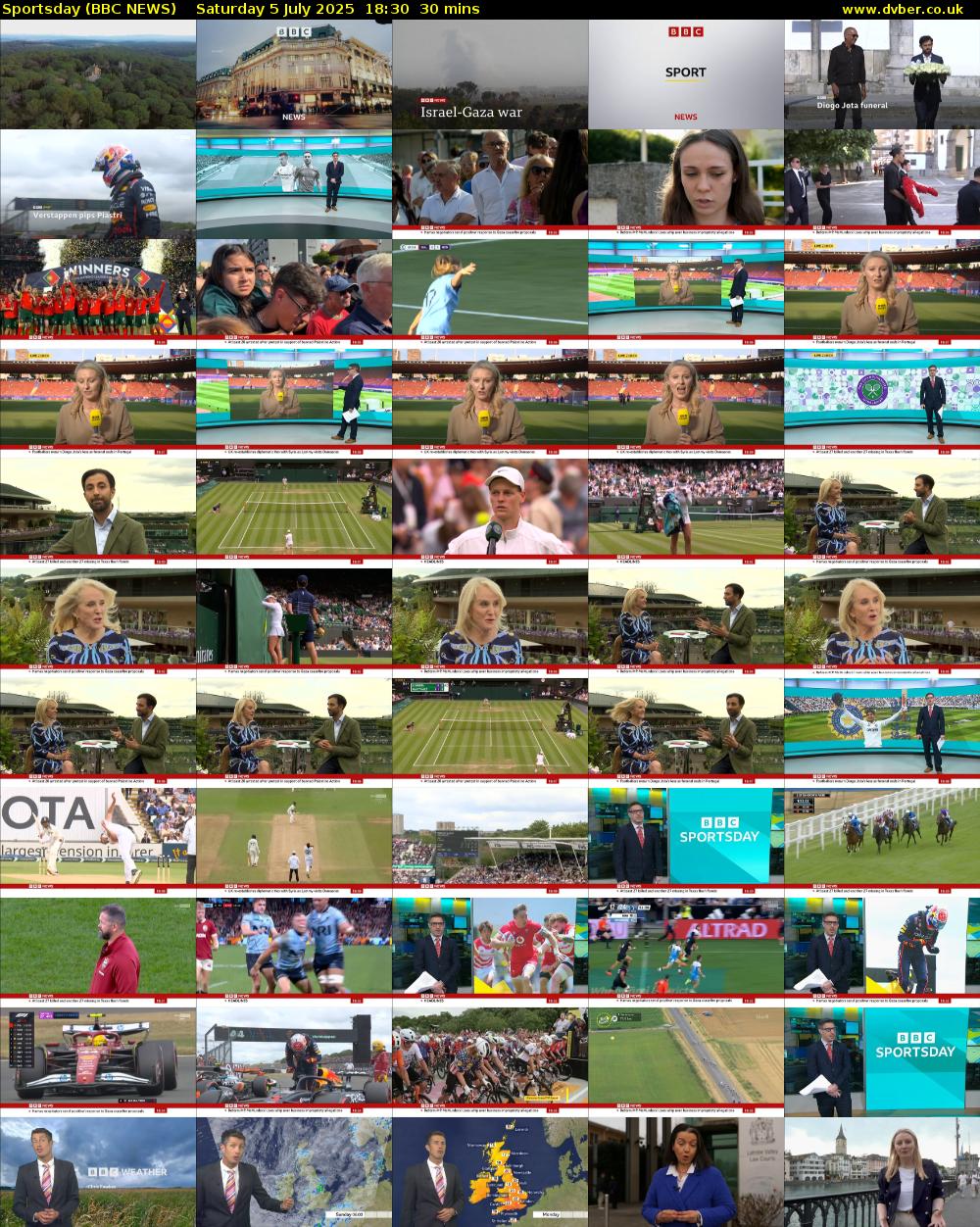 Sportsday (BBC NEWS) Saturday 5 July 2025 18:30 - 19:00