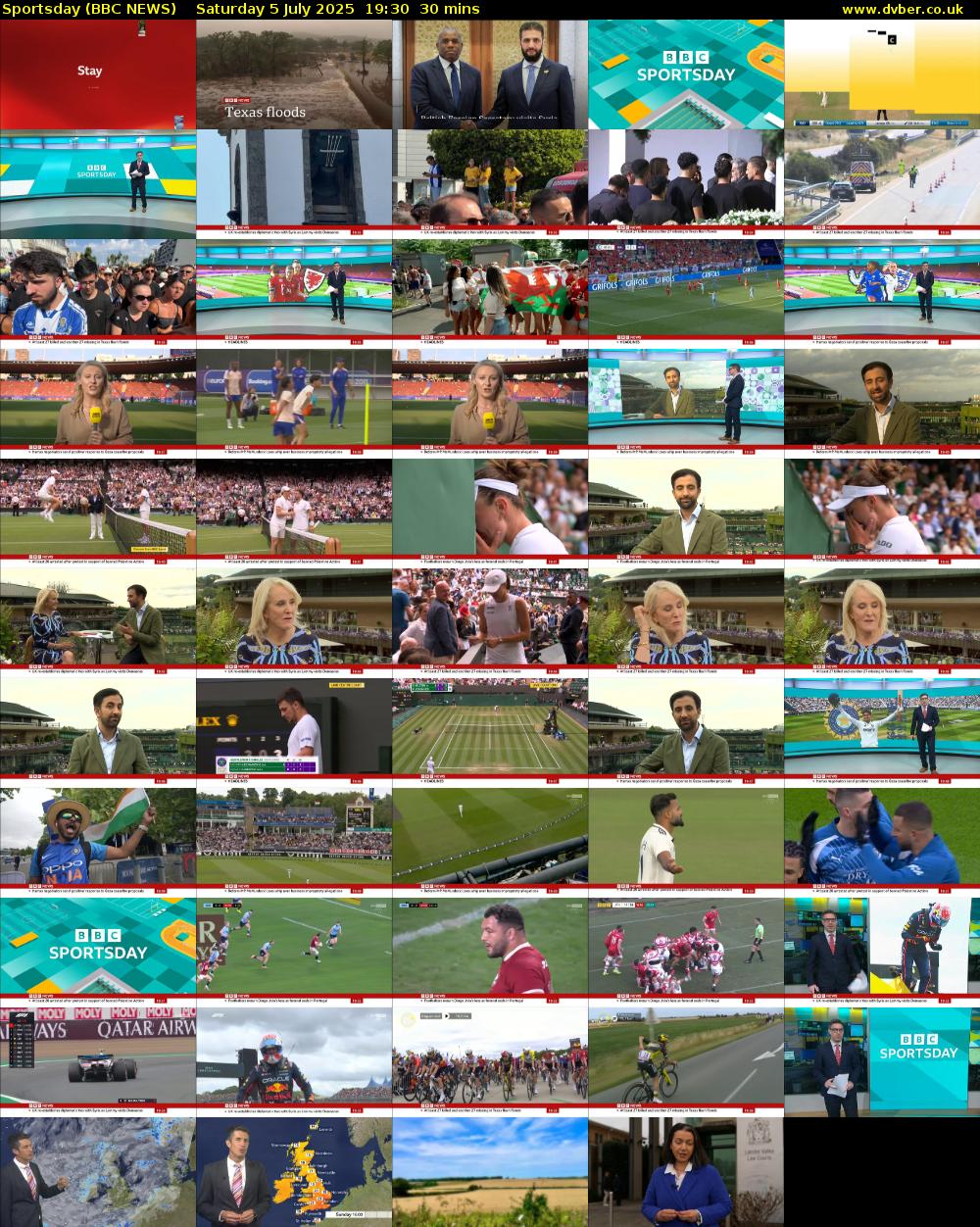 Sportsday (BBC NEWS) Saturday 5 July 2025 19:30 - 20:00