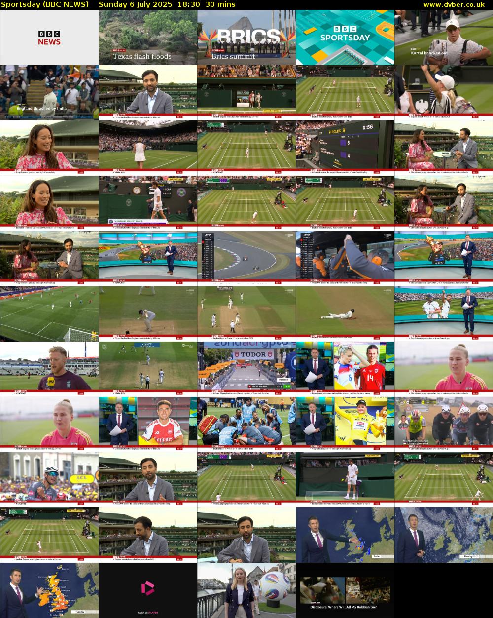 Sportsday (BBC NEWS) Sunday 6 July 2025 18:30 - 19:00