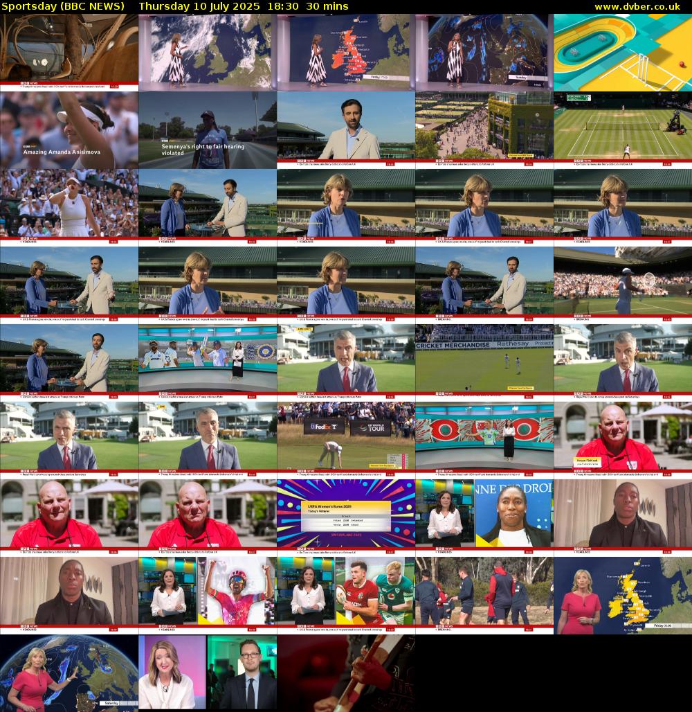 Sportsday (BBC NEWS) Thursday 10 July 2025 18:30 - 19:00