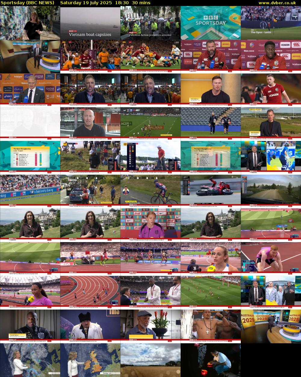 Sportsday (BBC NEWS) Saturday 19 July 2025 18:30 - 19:00