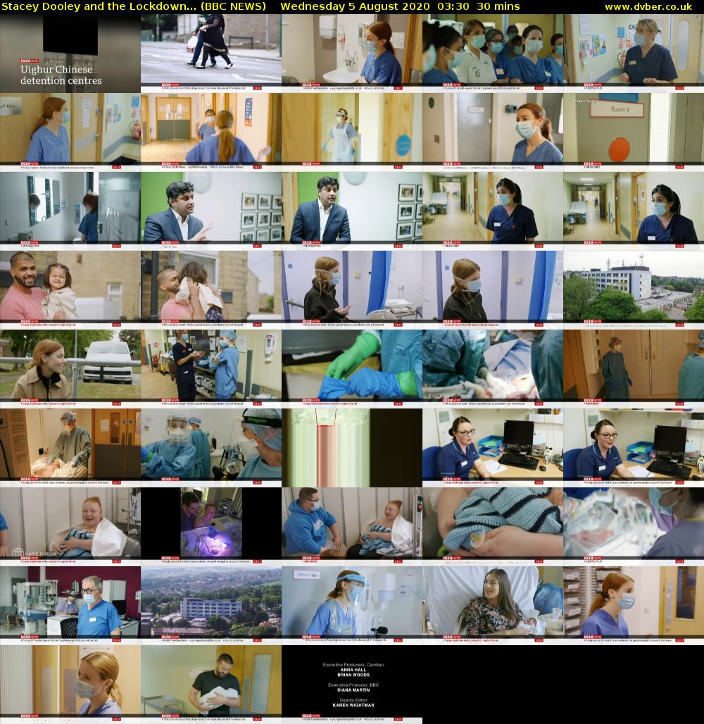 Stacey Dooley and the Lockdown... (BBC NEWS) Wednesday 5 August 2020 03:30 - 04:00