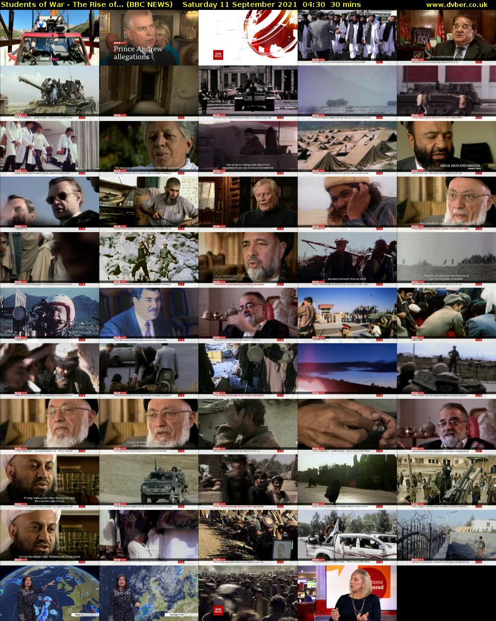 Students of War - The Rise of... (BBC NEWS) Saturday 11 September 2021 04:30 - 05:00