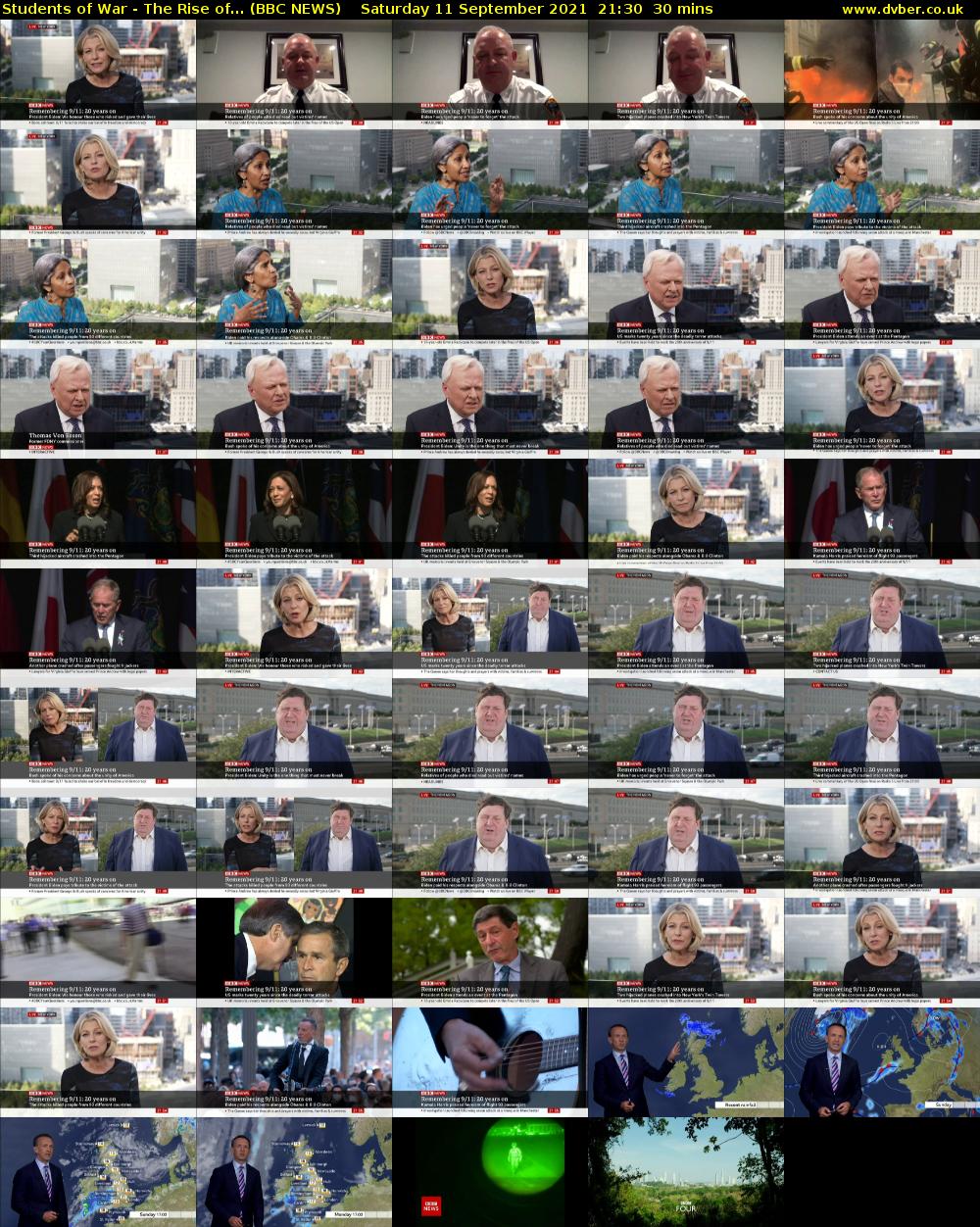 Students of War - The Rise of... (BBC NEWS) Saturday 11 September 2021 21:30 - 22:00