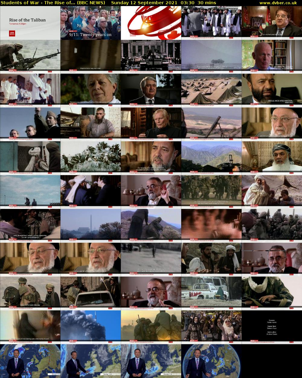 Students of War - The Rise of... (BBC NEWS) Sunday 12 September 2021 03:30 - 04:00