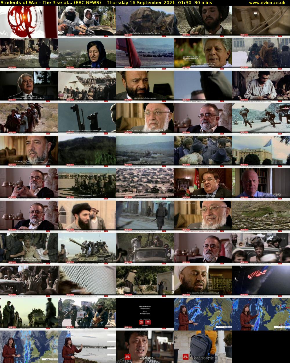 Students of War - The Rise of... (BBC NEWS) Thursday 16 September 2021 01:30 - 02:00