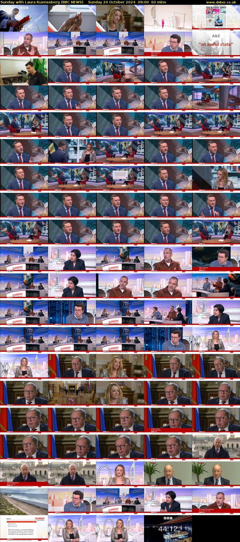 Sunday with Laura Kuenssberg (BBC NEWS) Sunday 20 October 2024 09:00 - 10:00