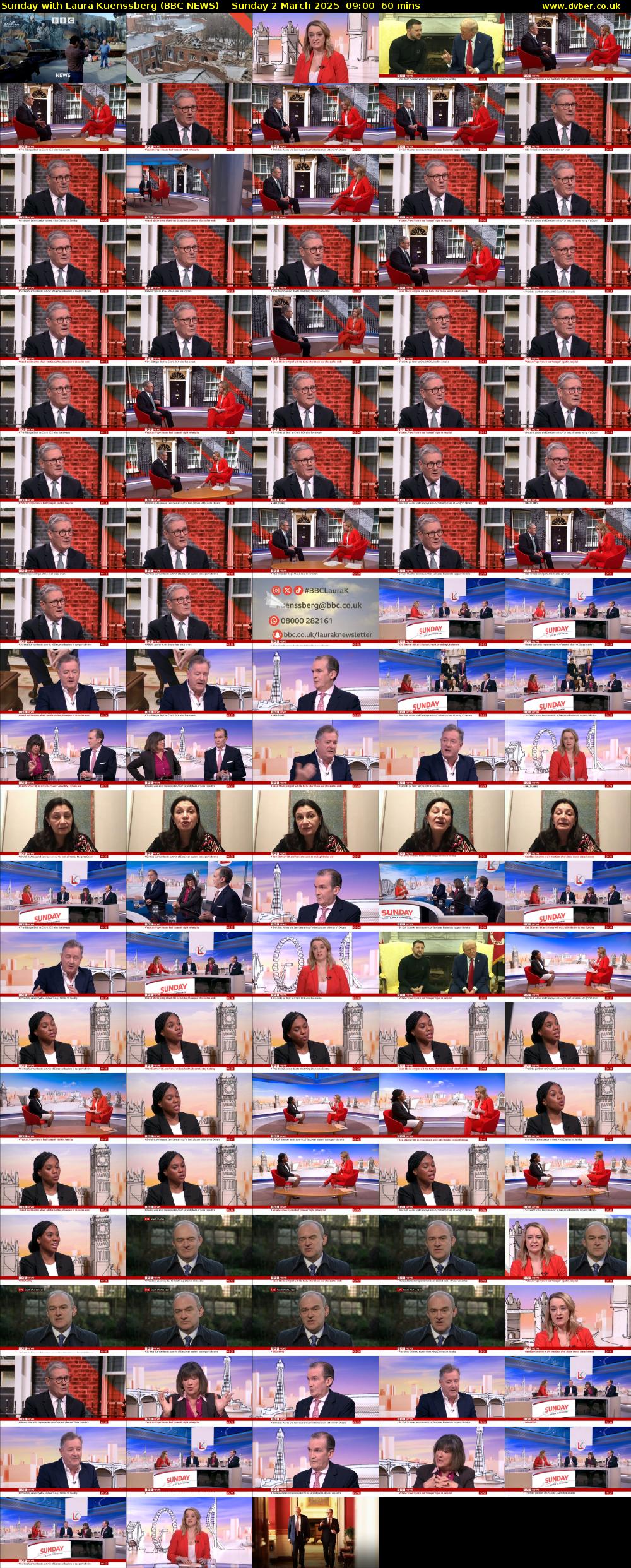 Sunday with Laura Kuenssberg (BBC NEWS) Sunday 2 March 2025 09:00 - 10:00