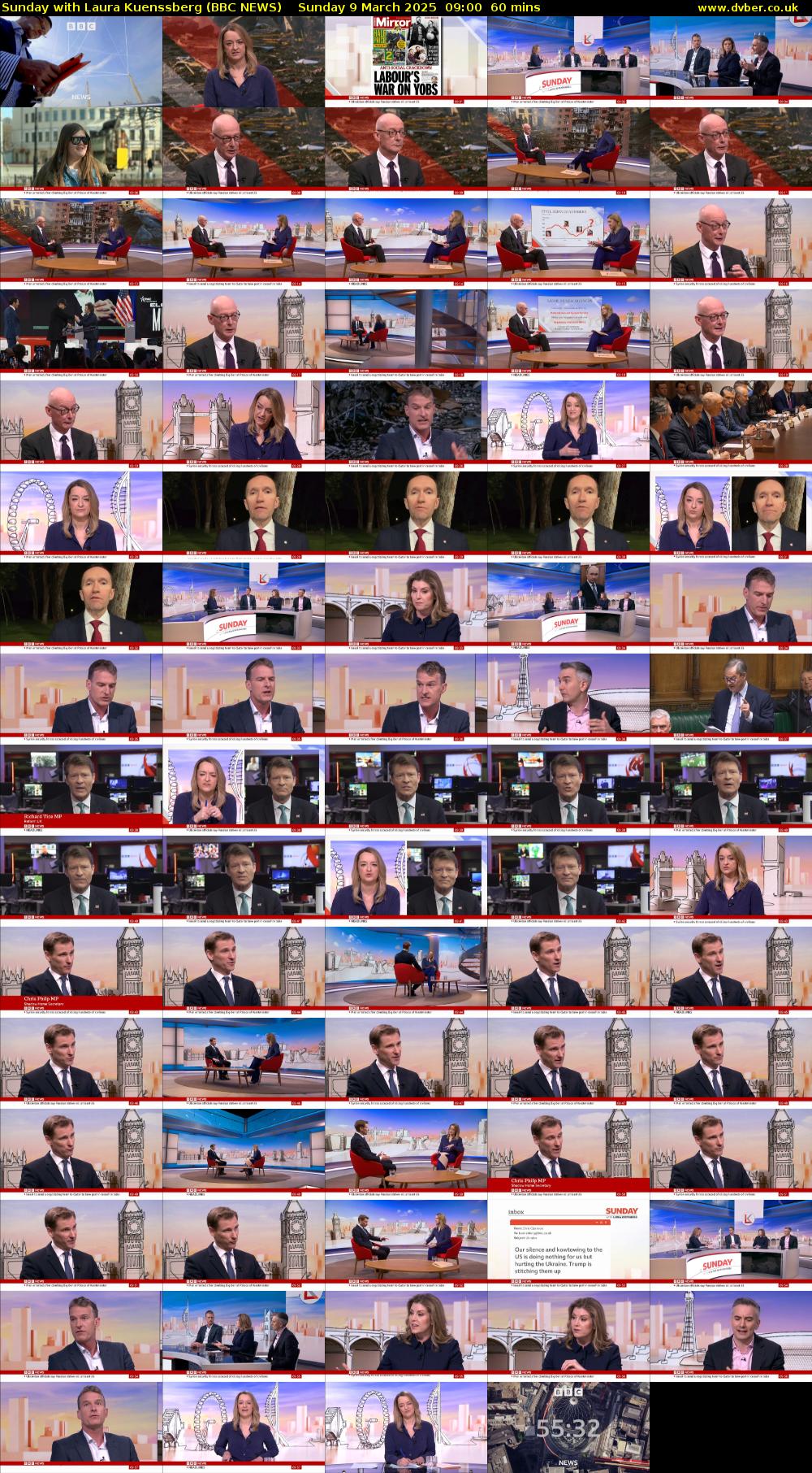 Sunday with Laura Kuenssberg (BBC NEWS) Sunday 9 March 2025 09:00 - 10:00