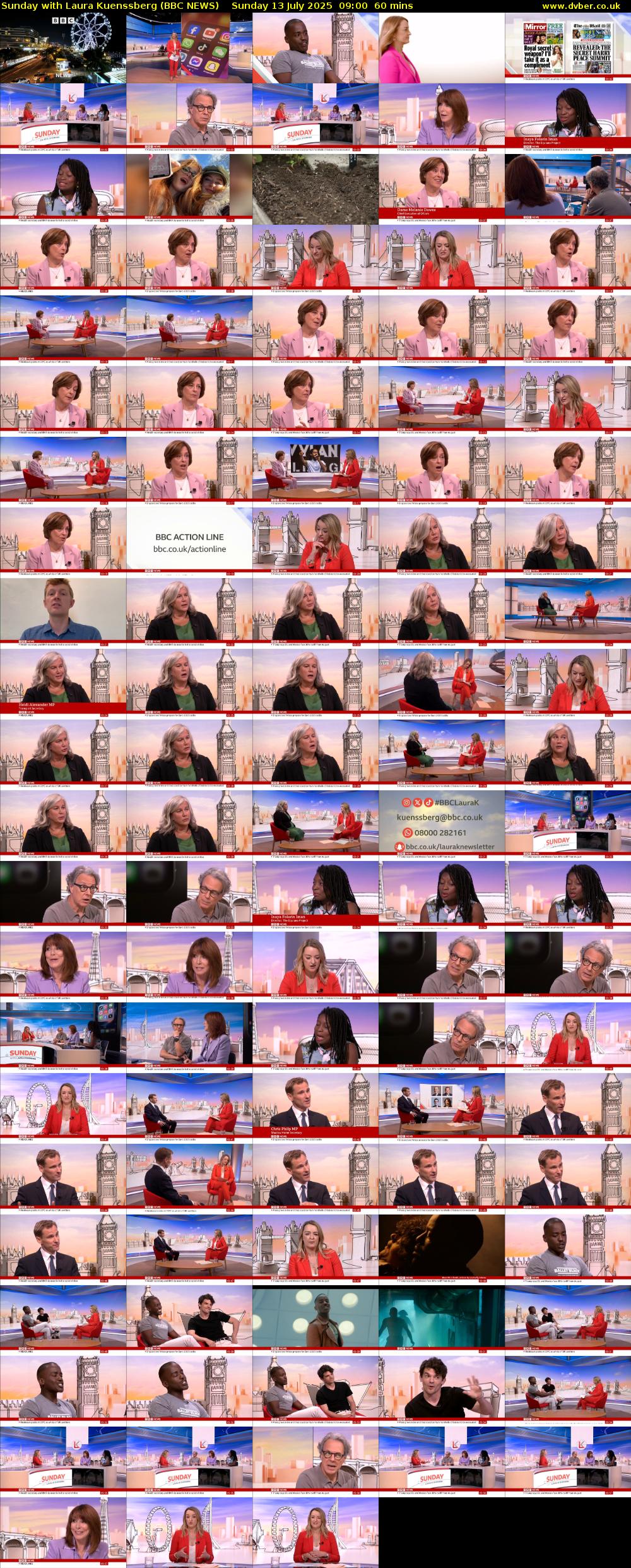 Sunday with Laura Kuenssberg (BBC NEWS) Sunday 13 July 2025 09:00 - 10:00