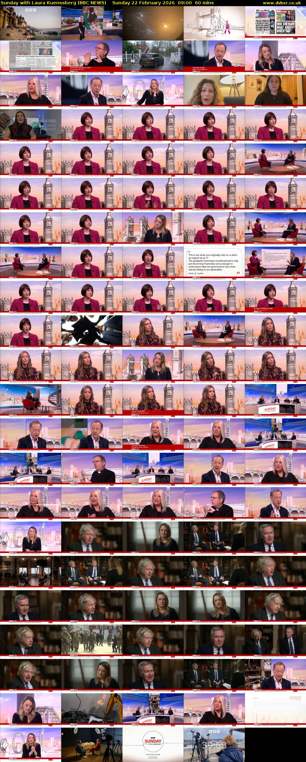 Sunday with Laura Kuenssberg (BBC NEWS) Sunday 22 February 2026 09:00 - 10:00