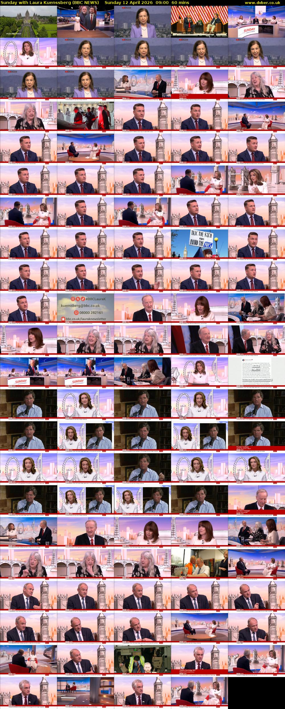 Sunday with Laura Kuenssberg (BBC NEWS) Sunday 12 April 2026 09:00 - 10:00
