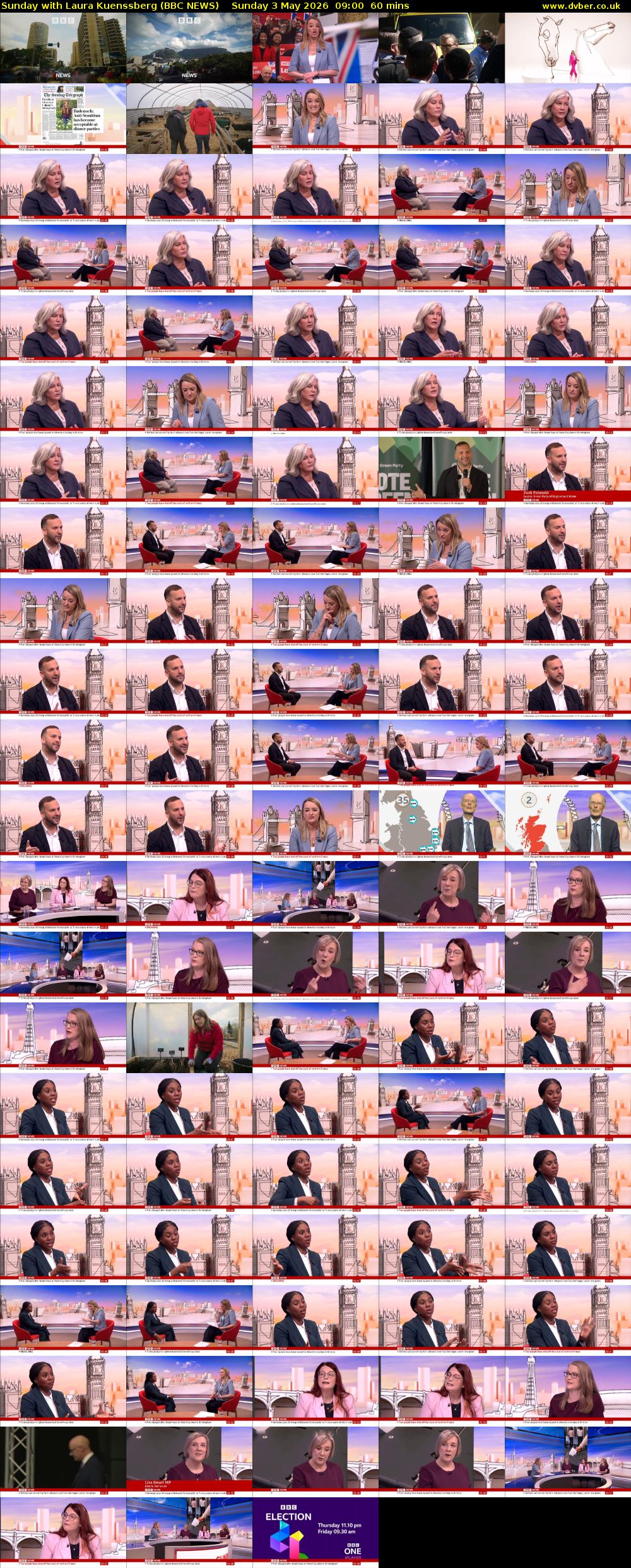 Sunday with Laura Kuenssberg (BBC NEWS) Sunday 3 May 2026 09:00 - 10:00