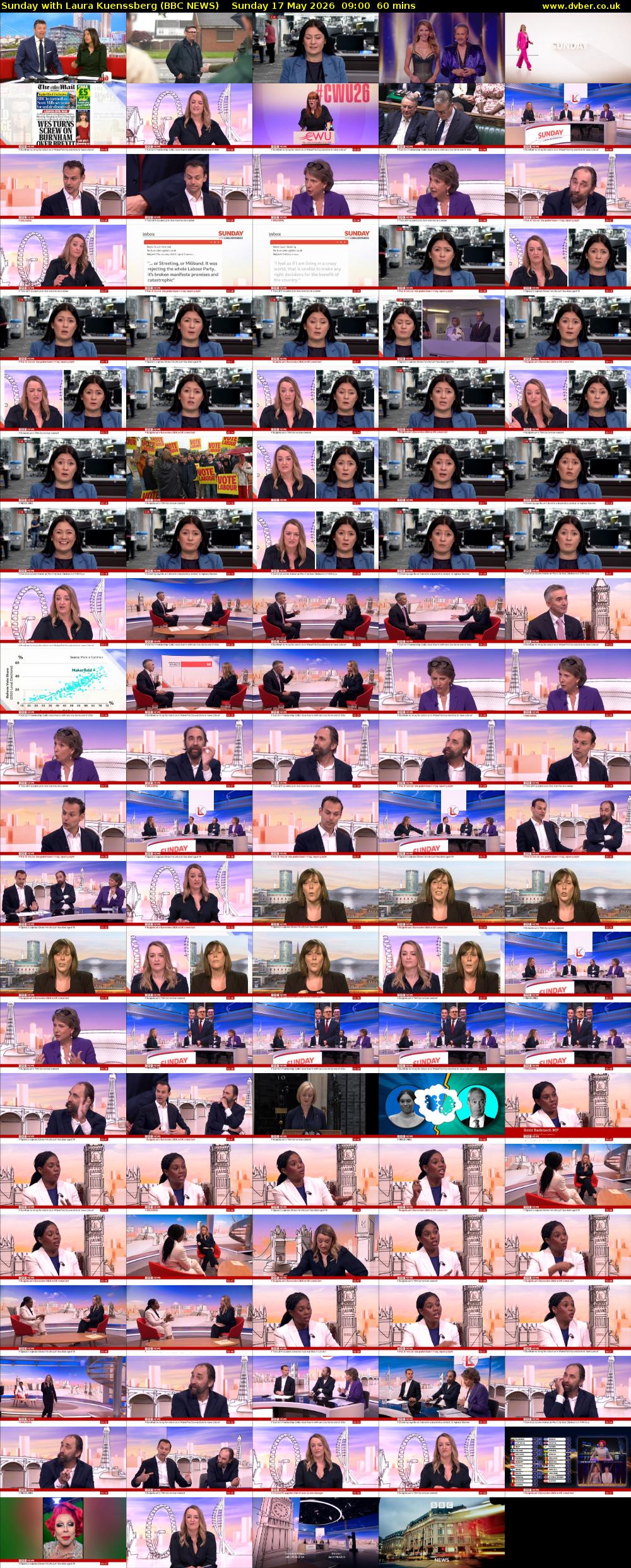 Sunday with Laura Kuenssberg (BBC NEWS) Sunday 17 May 2026 09:00 - 10:00