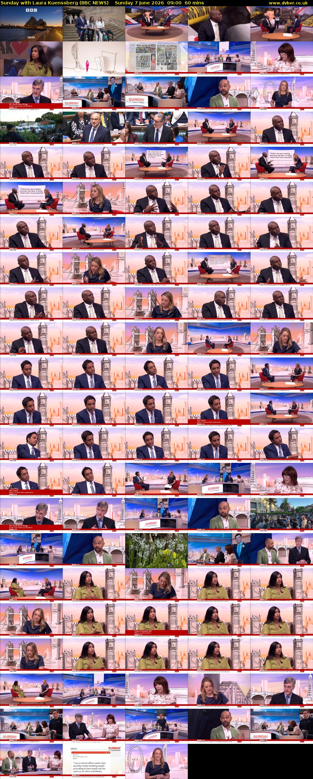 Sunday with Laura Kuenssberg (BBC NEWS) Sunday 7 June 2026 09:00 - 10:00