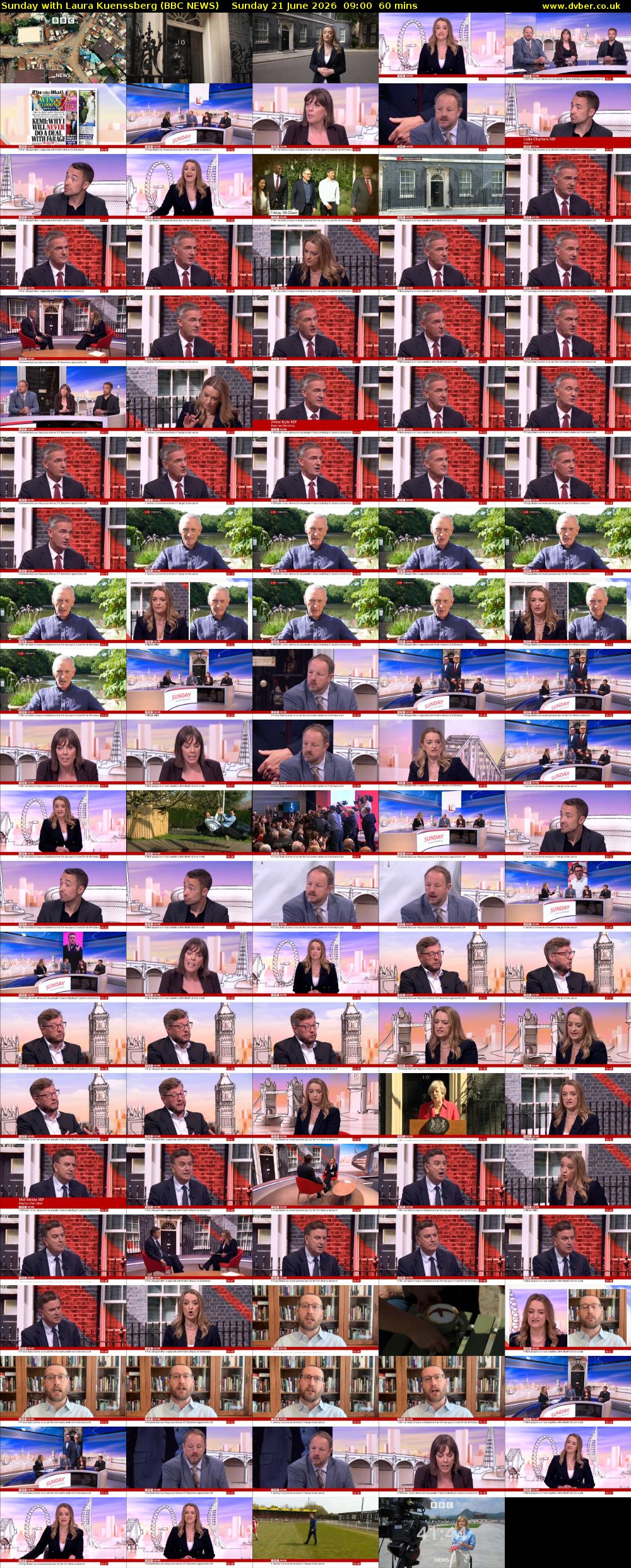 Sunday with Laura Kuenssberg (BBC NEWS) Sunday 21 June 2026 09:00 - 10:00