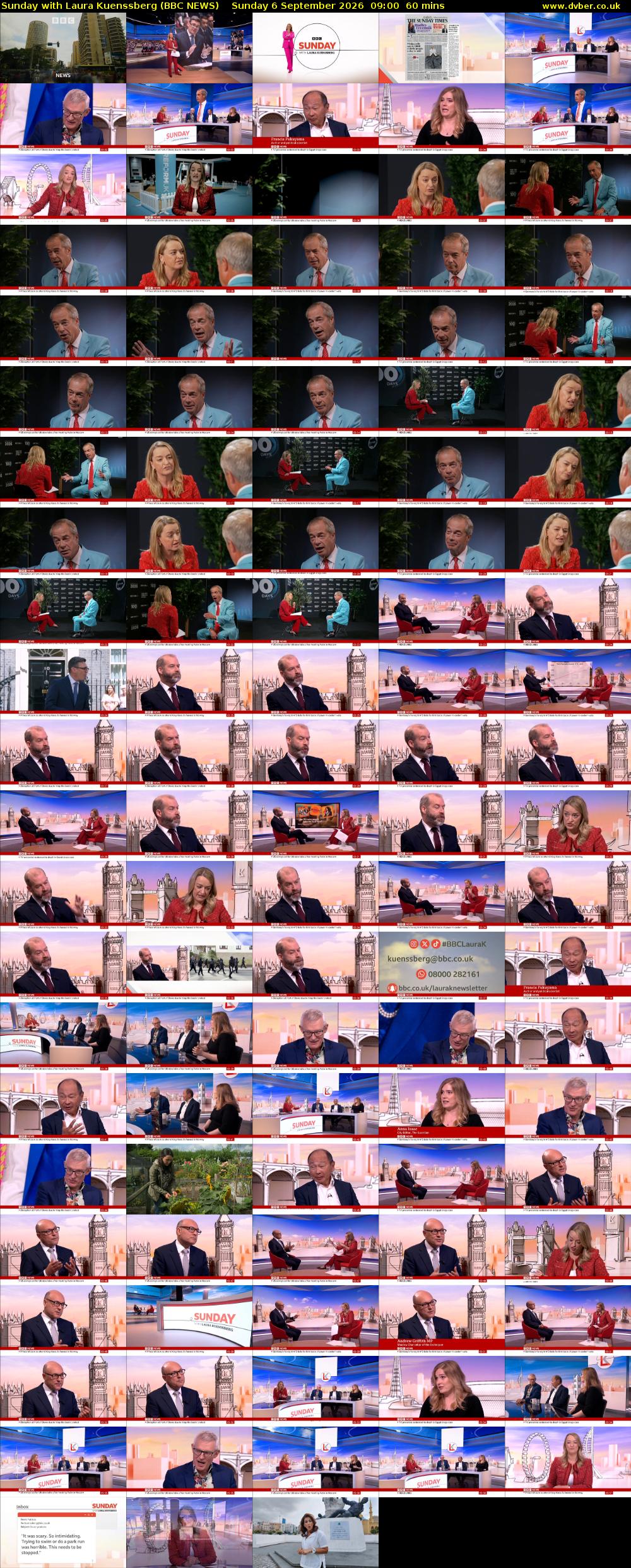 Sunday with Laura Kuenssberg (BBC NEWS) Sunday 6 September 2026 09:00 - 10:00